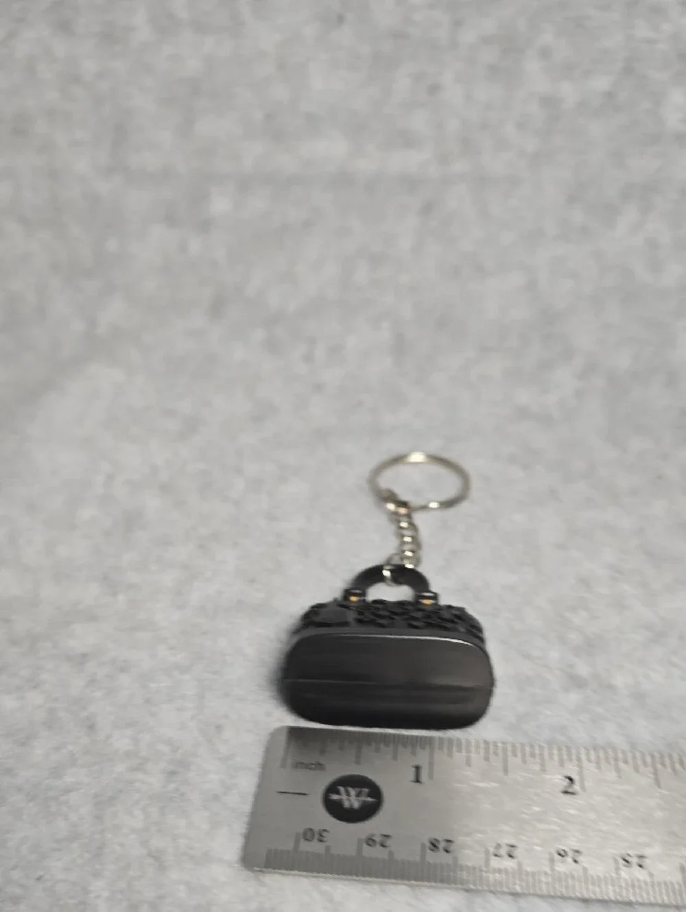 Mini Black Monogram Purse Keychain